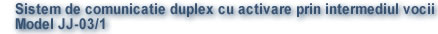 Interfon pentru comunicatie duplex Interfon pentru comunicatie duplex